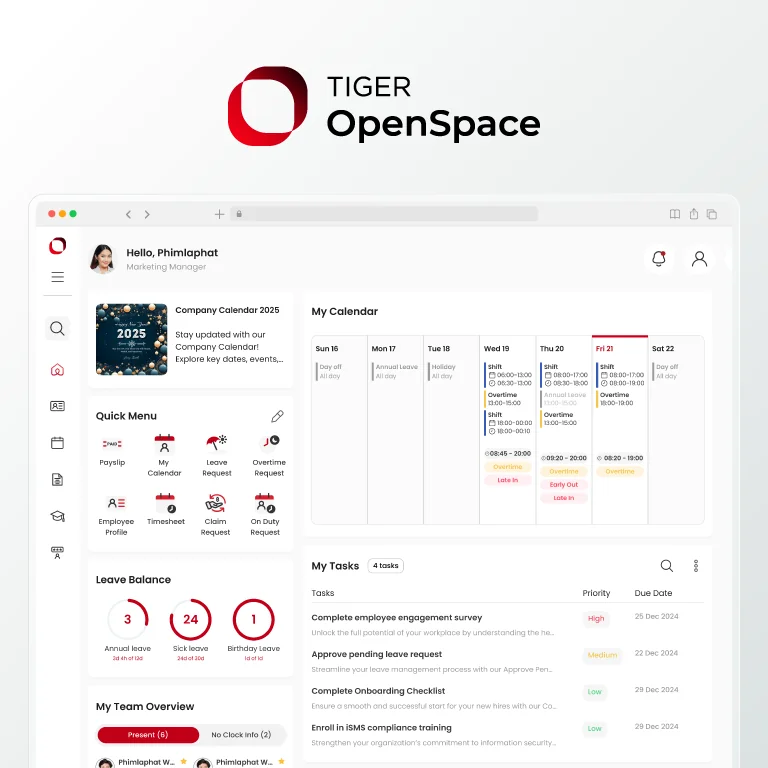 Tigersoft HR solutions showcase on homepage